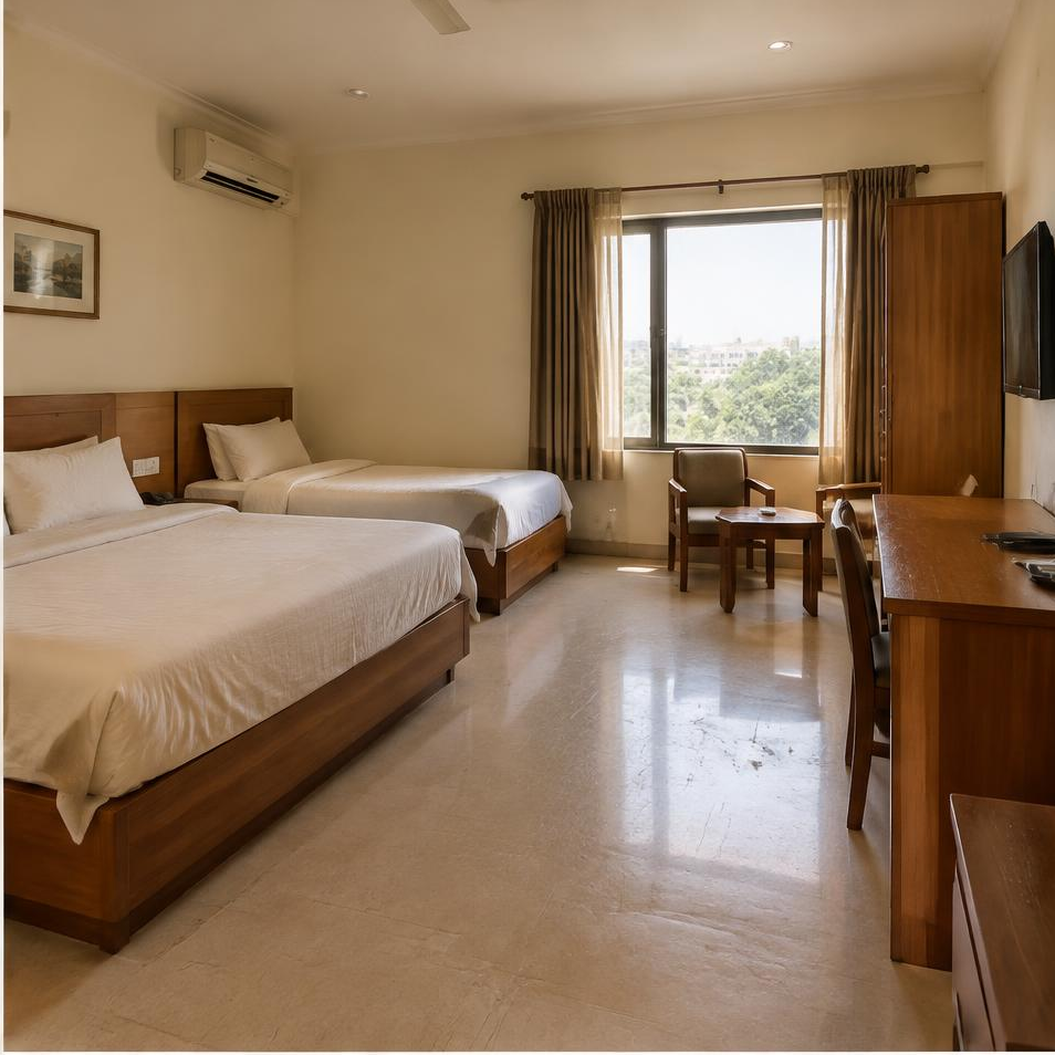 Wide view of the illustrative family-ac room